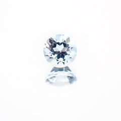 <ランダムセレクト1個販売> アクアマリンSA(宝石名アクアマリン) ラウンドカット ブラジル産 0.23ct前後 識別済[20117817]4×4mm前後