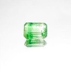 バイカラーツァボライト(宝石名グリーン グロッシュラー・ガーネット)タンザニア産 1.14ct 識別済[231124268]6.9x5.1mm前後