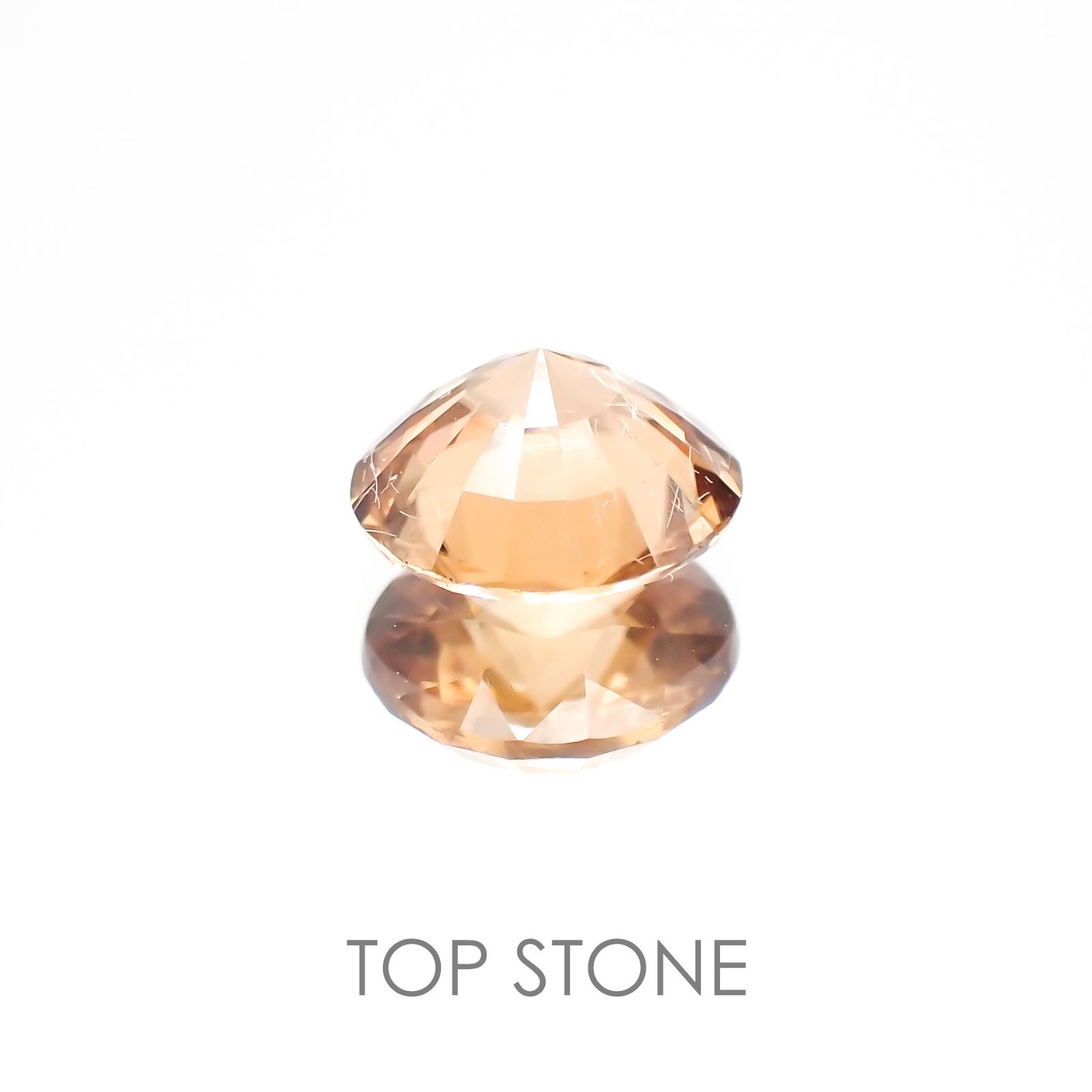 オレンジジルコン スリランカ,カンボジア産 ルース 1.69ct[20128042]7×7mm前後