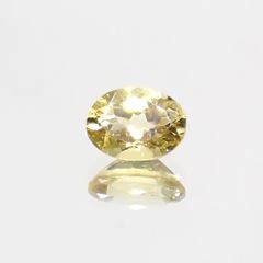 レモンイエローアパタイト(宝石名アパタイト) メキシコ産 1.41ct 識別済[210913226]8.1×6.1mm前後