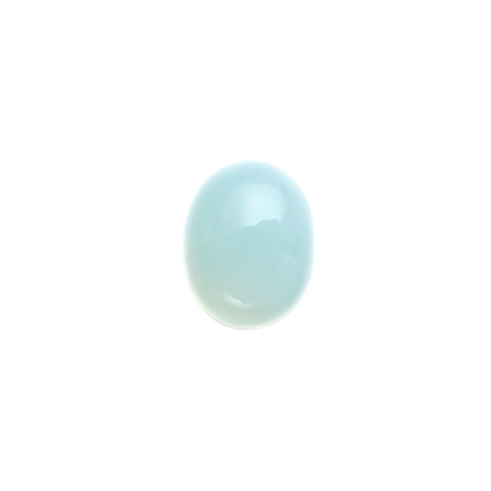 ブルーオパール(宝石名コモンオパール) ペルー産 識別済 1.44ct / 8.9x7.1mm前後 [21039191]