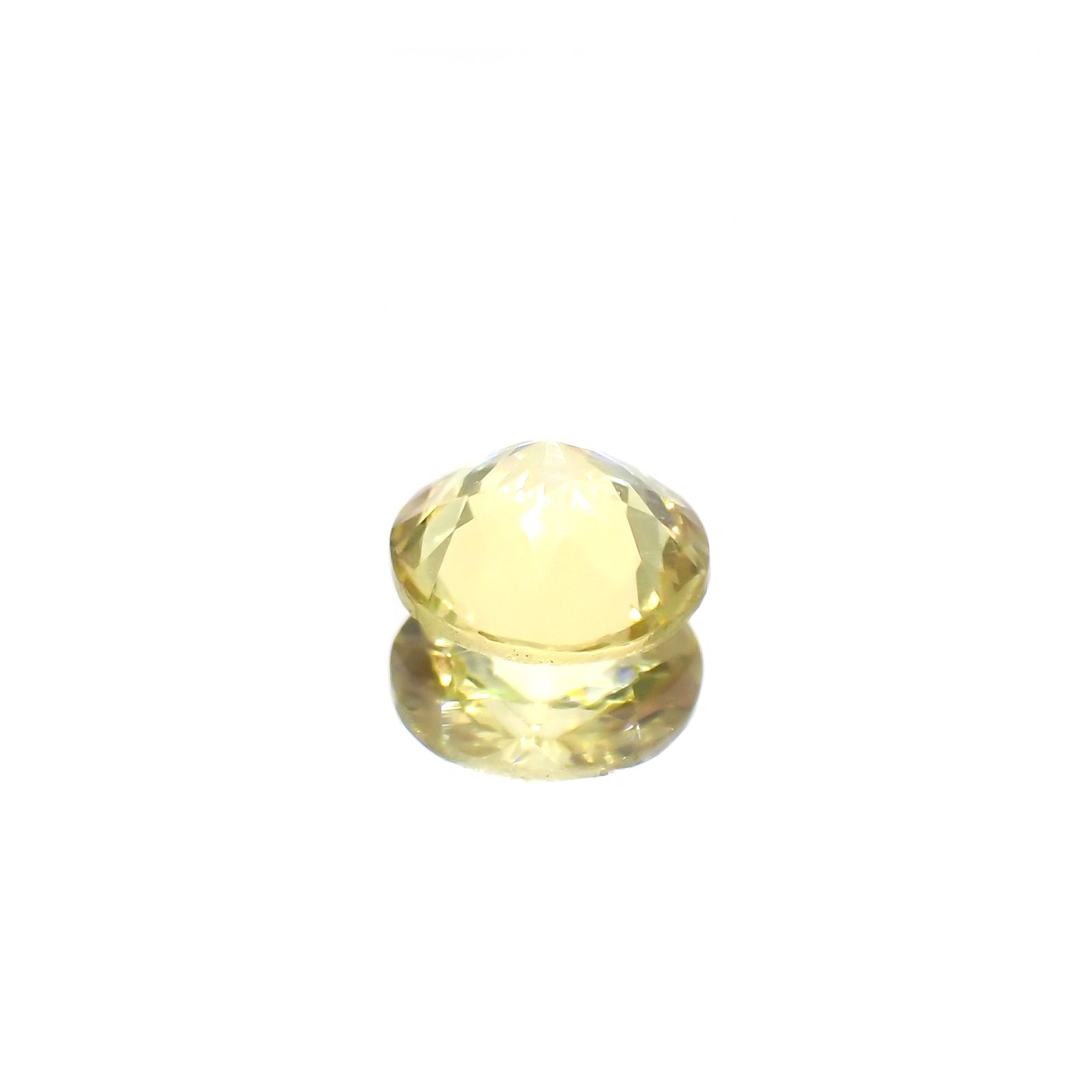 レモンイエローアパタイト(宝石名アパタイト)メキシコ産 1.15ct 識別済[220115472]7x6.8mm前後