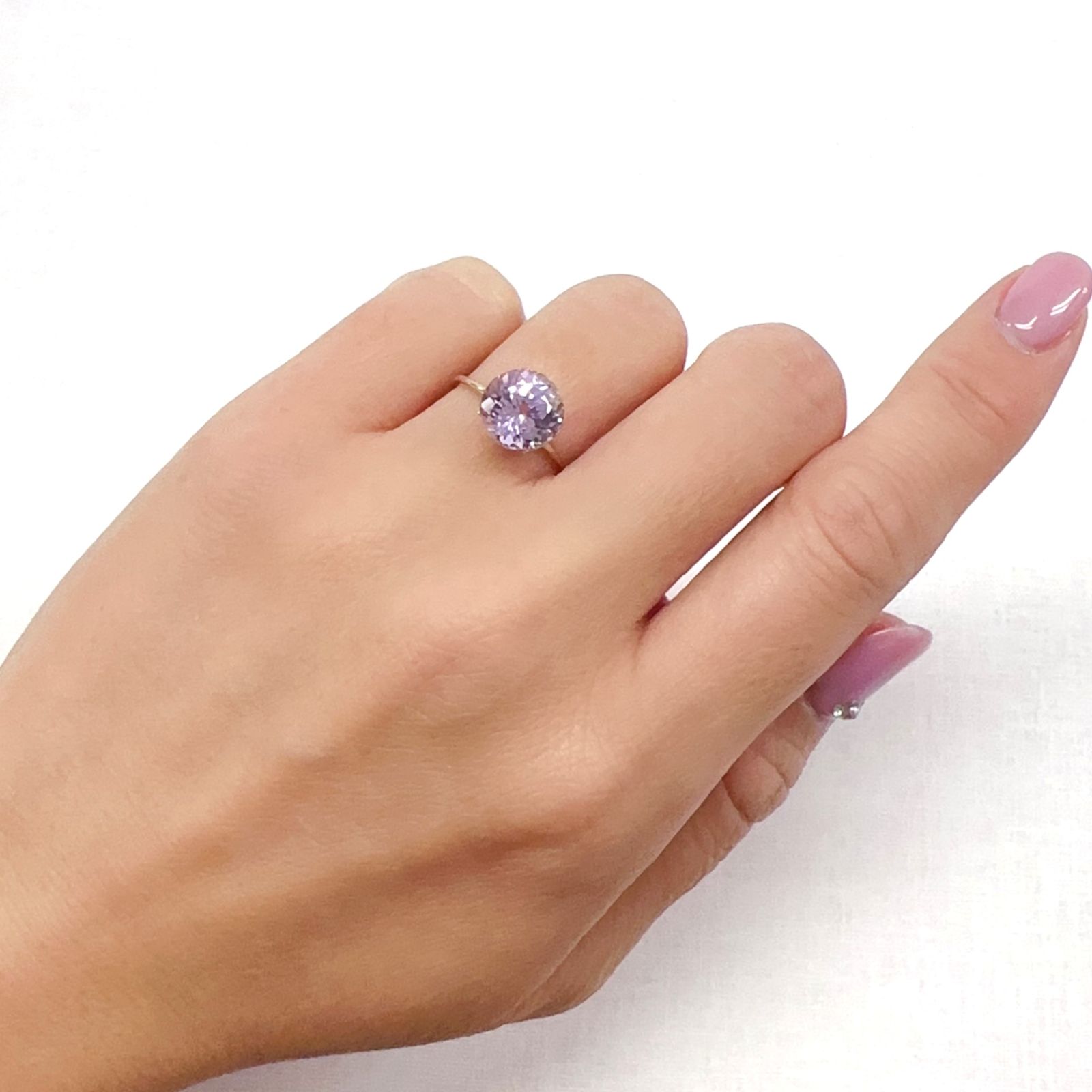 クンツァイト アフガニスタン産 3.49ct[231124358]8.8x8.8mm前後