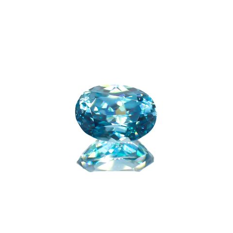 ラタナキリブルージルコン(宝石名ブルー・ジルコン)カンボジア産 2.770ct ソ付(彩珠)[221018935]8.9x6.5mm前後