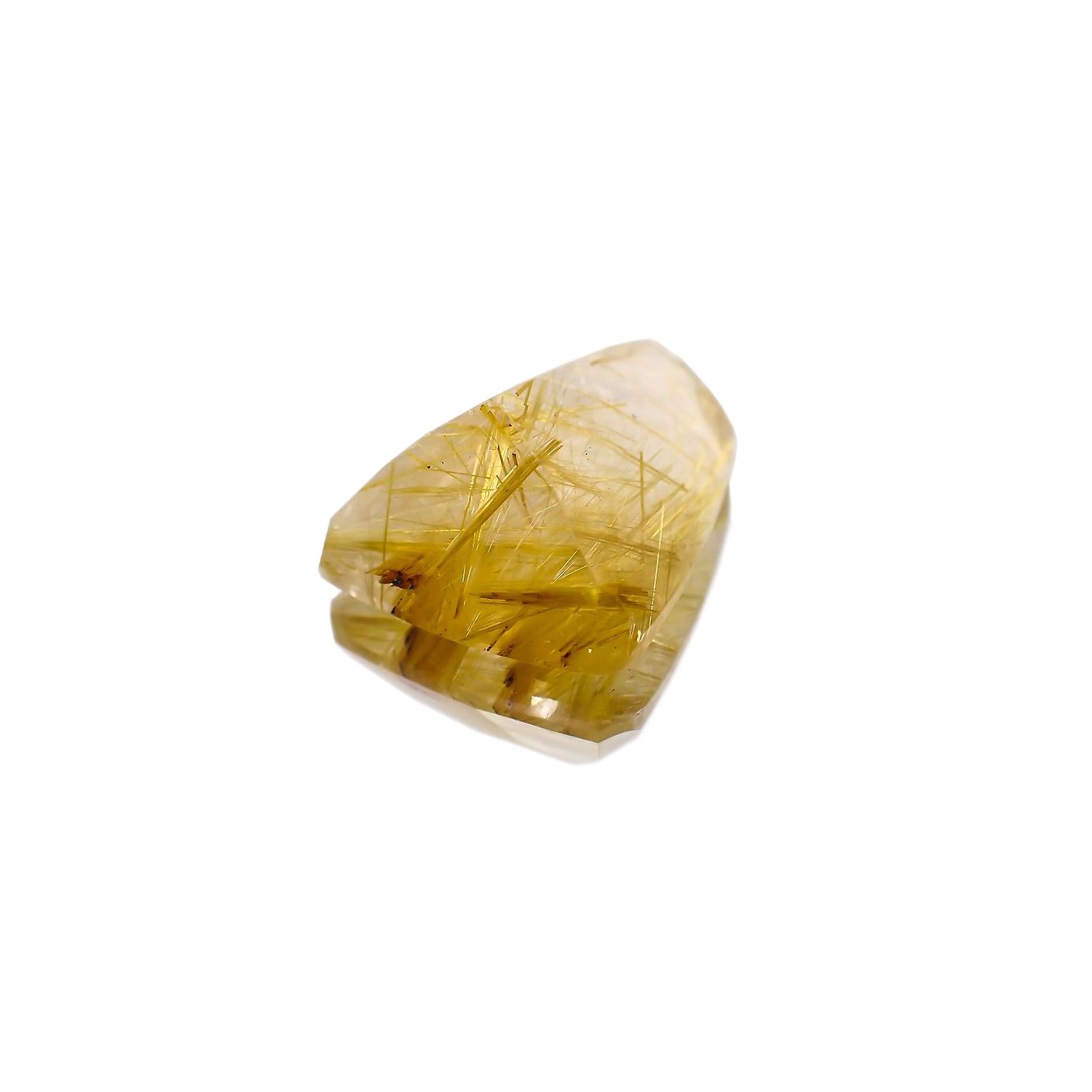 ルチルクォーツ(宝石名ルチルレイテッド・クォーツ) ブラジル産 識別済 26.88ct / 24.6×18.1mm前後 [25019133]