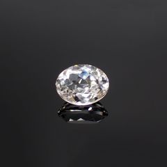 カラーレススポジュミン(宝石名ホワイト・スポジュミン) ブラジル産 2.96ct 識別済[210812625]9.7×7.7mm前後