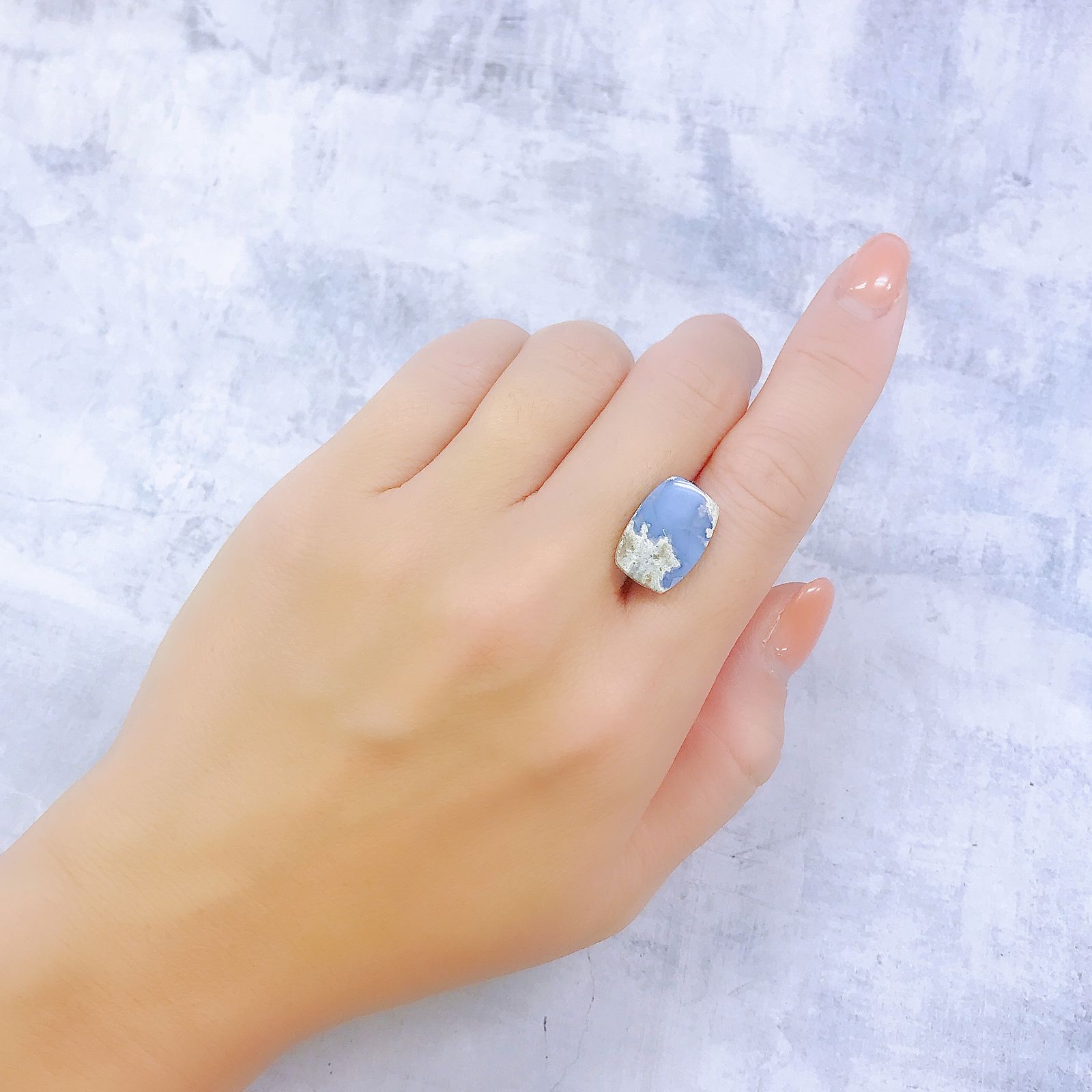 マトリックスブルーオパール アメリカ・オレゴン州産 5.37ct[220917798]16.3x10.9mm前後