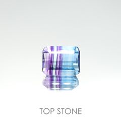 パーティカラーフローライト(宝石名フルオライト)ブラジル産 3.19ct 識別済[220115090]9x7mm前後