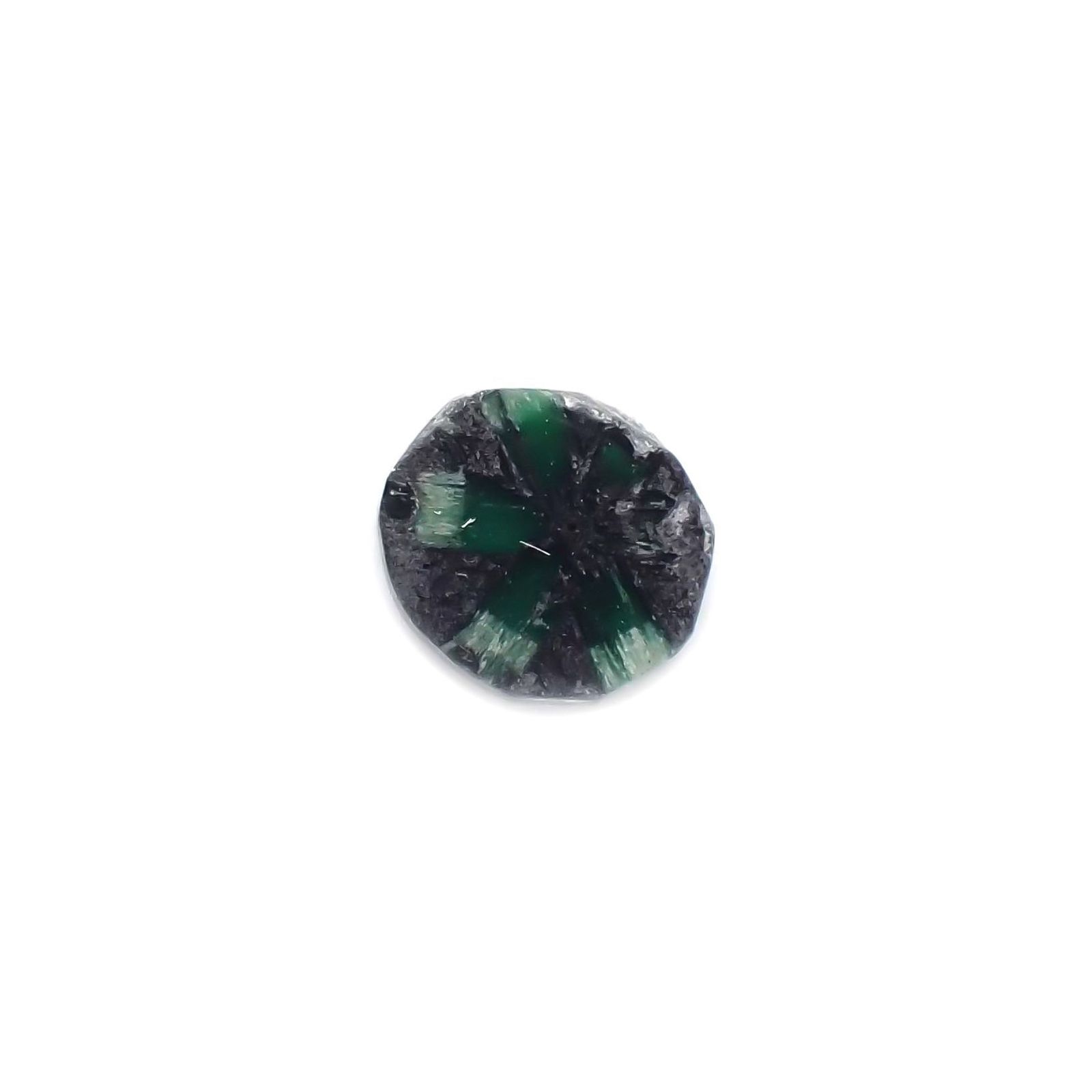 逆トラピッチェエメラルド(宝石名エメラルド)コロンビア産 識別済 0.39ct / 5x4.6mm前後 [260424417]