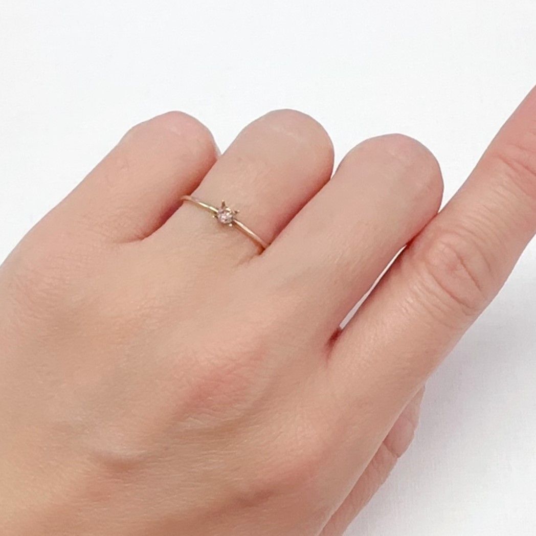 ピンクダイヤモンド(宝石名ダイアモンド VS-2/FANCY BROWN ORANGY PINK) 0.091ct ソ付(CGL)[240427046]2.68x2.75mm前後