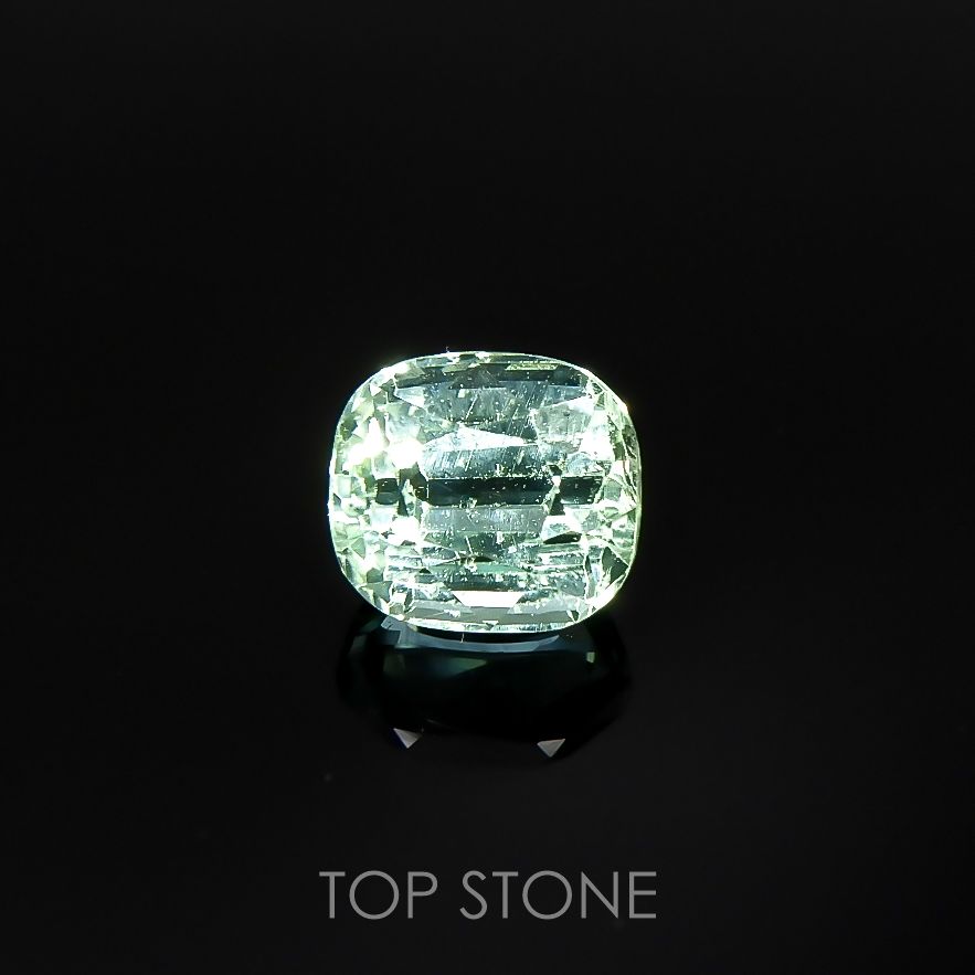 ブルーグリーントルマリン(宝石名トルマリン)アフガニスタン産 0.96ct 識別済[220115306]5.8x5.1mm前後