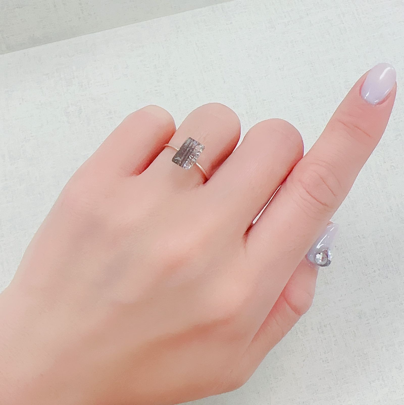 ◇甲州貴石切子Plus Three◇レインボースキャポライト カード付き ブラジル産 1.48ct[230321257]8.8x6.1mm前後