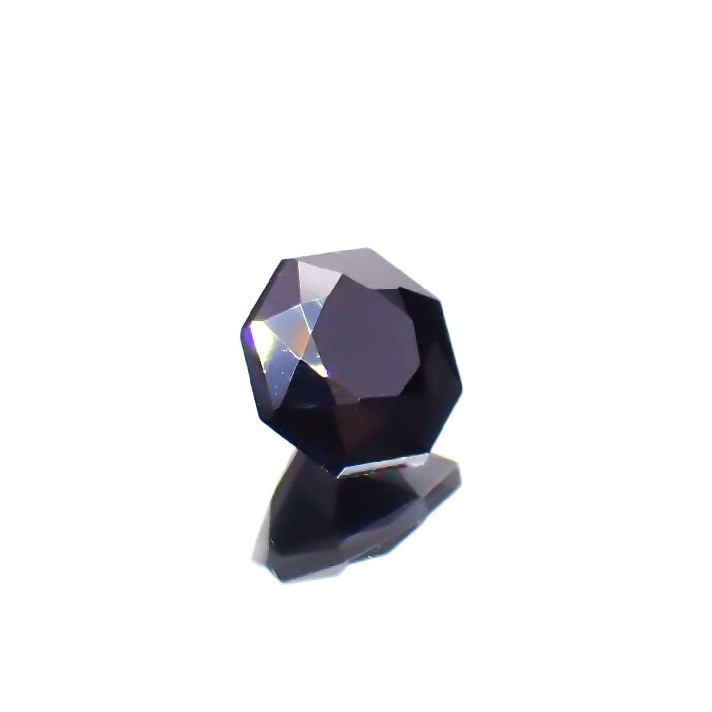 ◇オクタゴンカット◇ルチル単結晶 ブラジル産 1.52ct[230722742]6.5x6.4mm前後