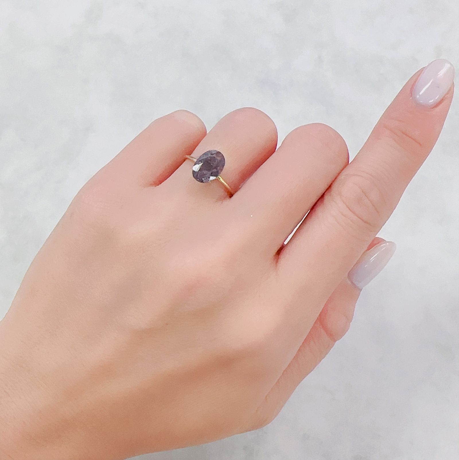 ブラッドショットアイオライト インド産 1.33ct[230622535]9.4x6.7mm前後