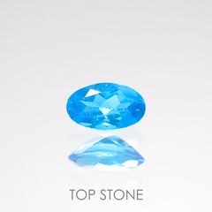 ネオンブルーアパタイト(宝石名アパタイト) ブラジル産 0.21ct 識別済[210712567]4.7×2.9mm前後