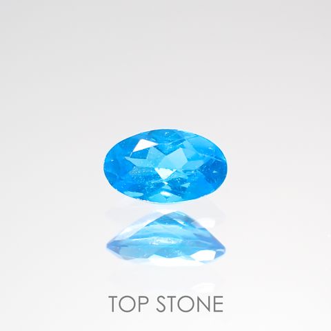 ネオンブルーアパタイト(宝石名アパタイト) ブラジル産 0.21ct 識別済[210712567]4.7×2.9mm前後