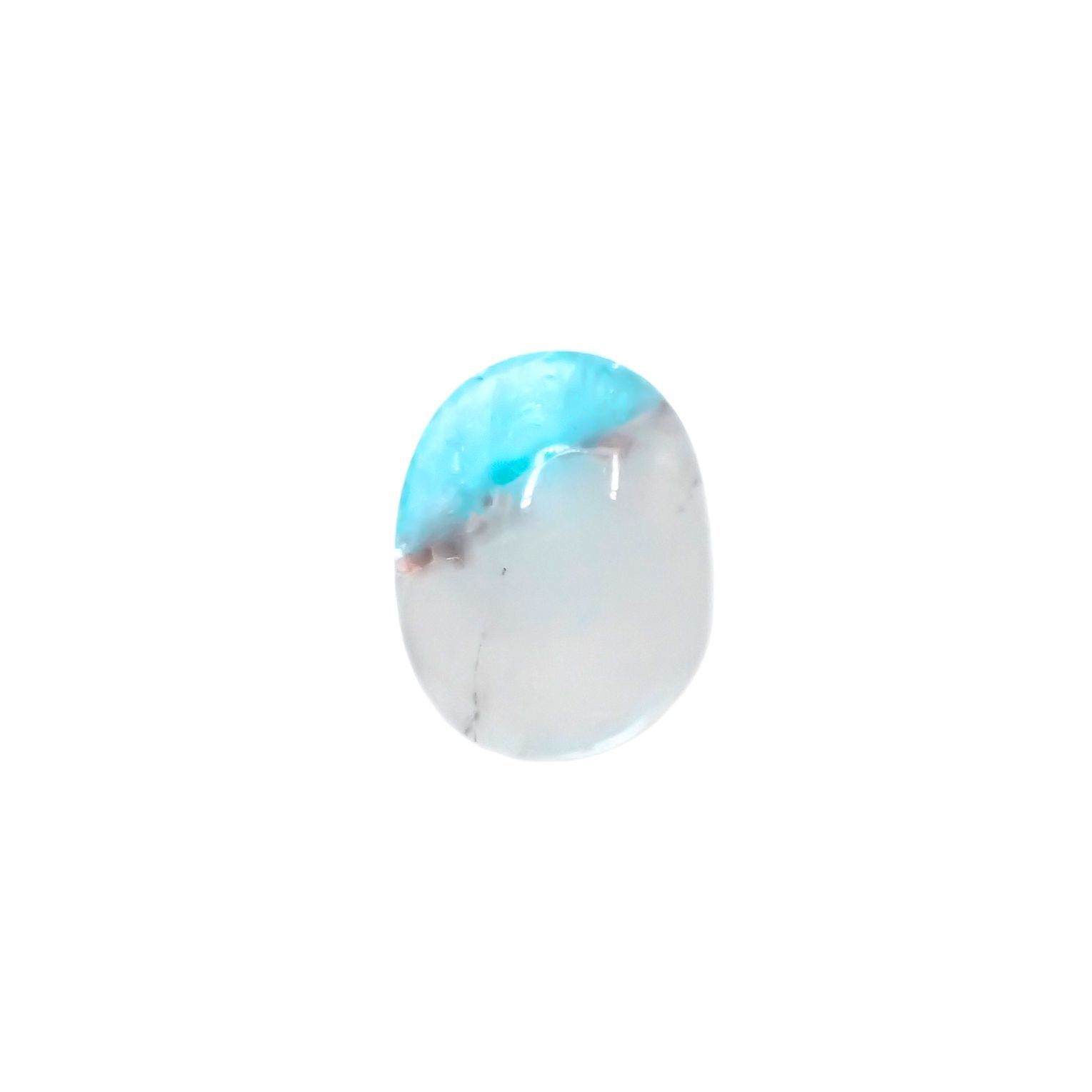 パライバトルマリンインクォーツ(宝石名トルマリンインクォーツ/別名パライバ・トルマリンインクォーツ) ブラジル産 1.367ct ソ付(宝貴協)[210912955]9.1×7.1mm前後