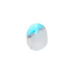 パライバトルマリンインクォーツ(宝石名トルマリンインクォーツ/別名パライバ・トルマリンインクォーツ) ブラジル産 1.367ct ソ付(宝貴協)[210912955]9.1×7.1mm前後