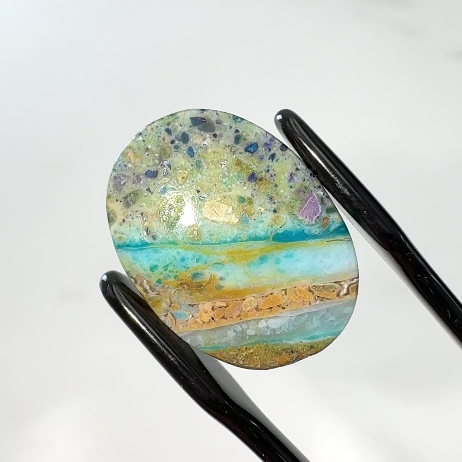 ブルーオパール ペルー産 9.88ct / 19.3x14.3mm前後 [250730717] | TOP