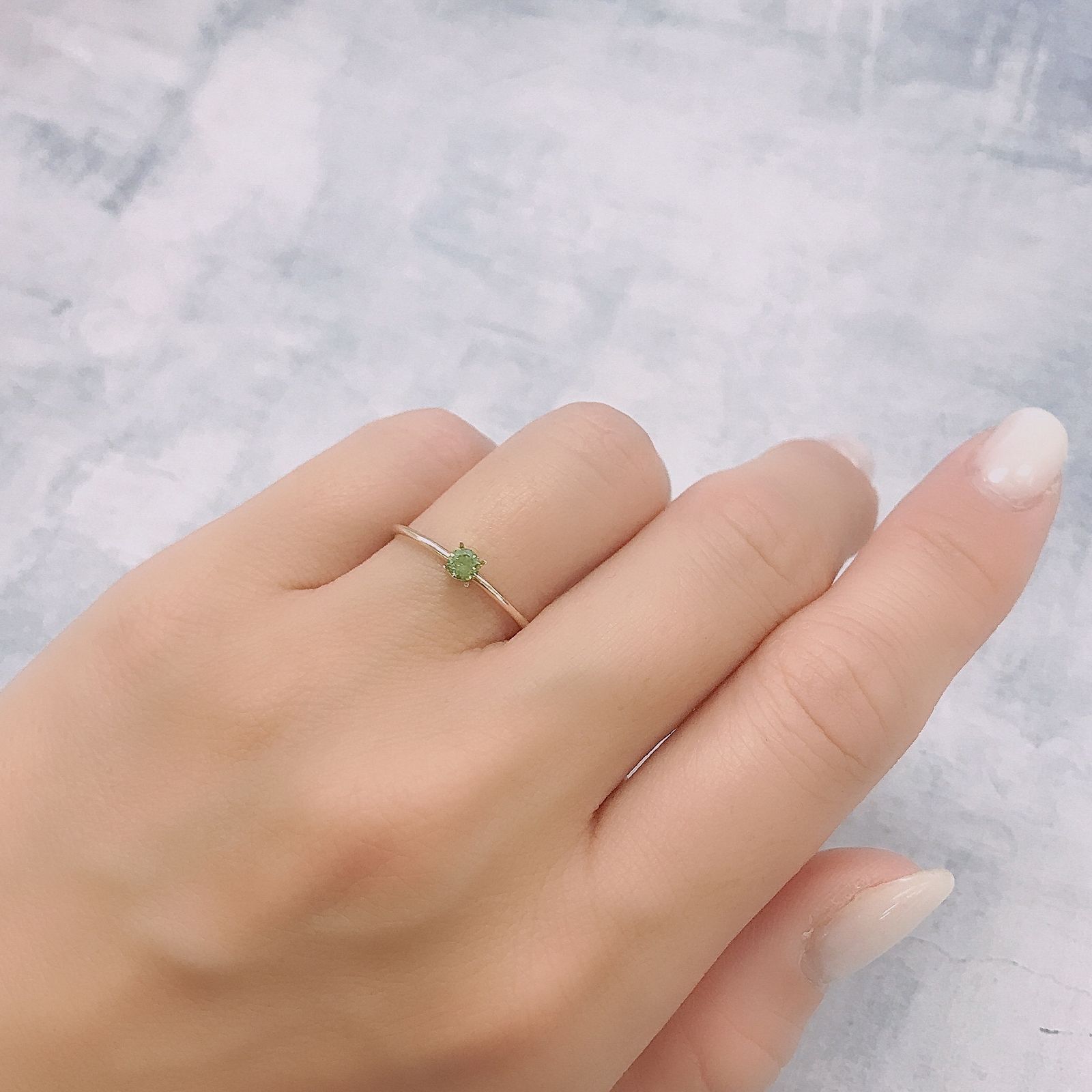デマントイドガーネット(宝石名デマントイド・ガーネット)ロシア産 0.16ct 識別済[220616524]3.1x3.1mm前後
