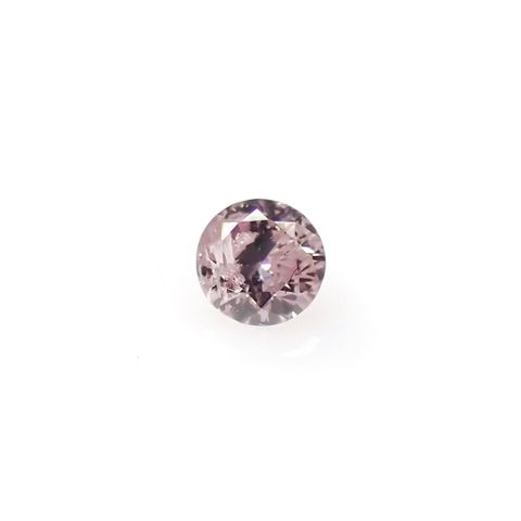 ピンクダイヤモンド(宝石名ダイアモンド I-2/FANCY PINK) 0.066ct ソ付(CGL)[240326636]2.54x2.61mm前後
