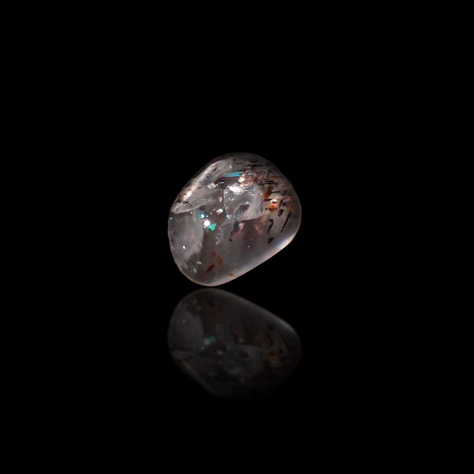 レインボーラティスサンストーン オーストラリア産 1.10ct[230722893]8.3x6.9mm前後