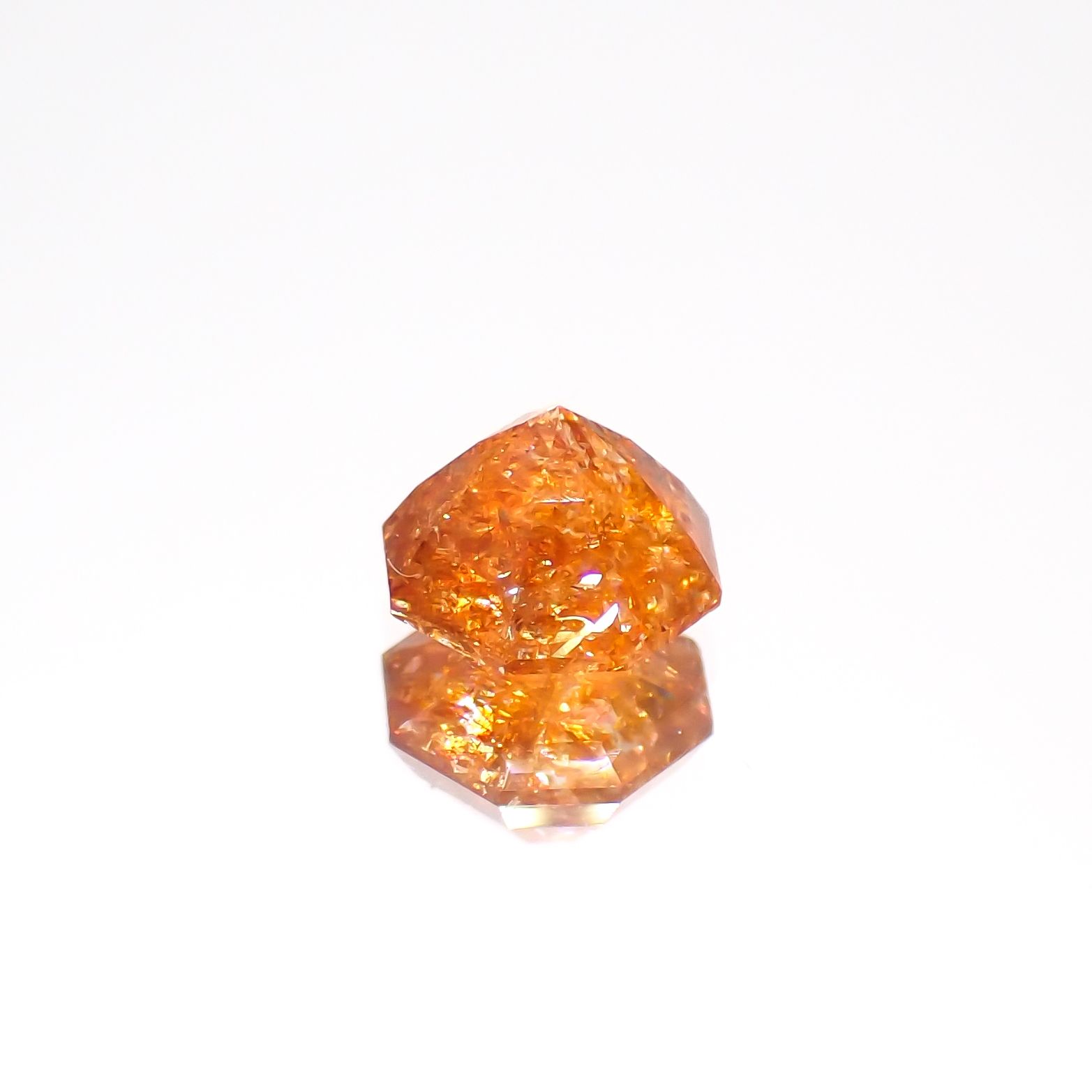 ◇オクタゴンカット◇イリュージョンサンストーン タンザニア産 0.47ct[230320957]5x4.8mm前後