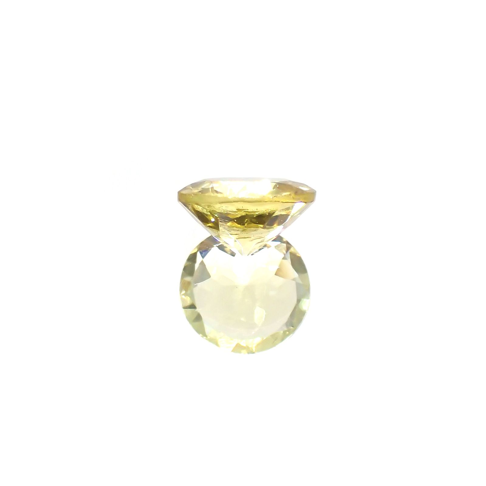 レモンイエローアパタイト(宝石名アパタイト)メキシコ産 1.15ct 識別済[220115472]7x6.8mm前後