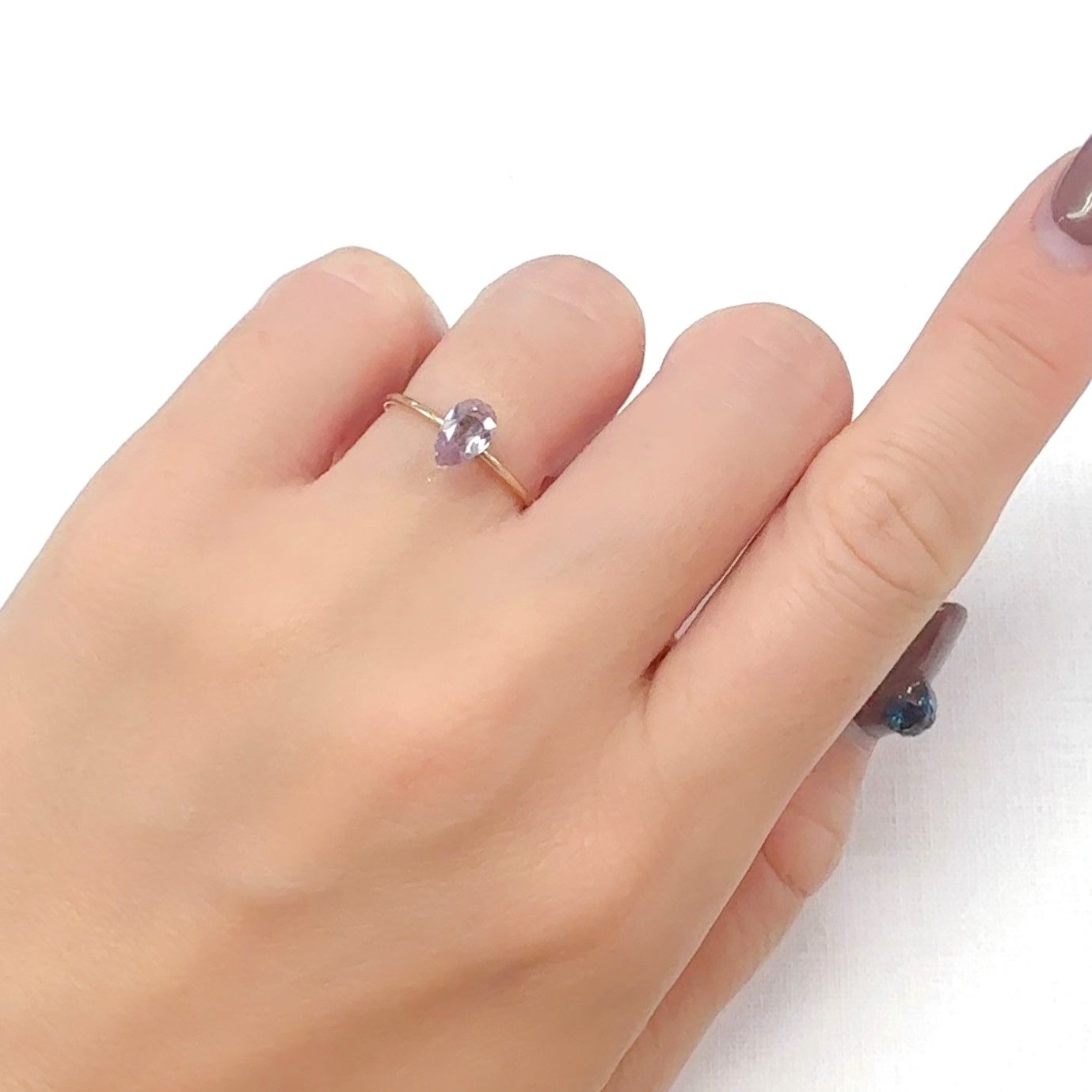 カラーシフト ピンクダイアスポア アフガニスタン産 0.61ct[240627980]7.2x4.4mm前後