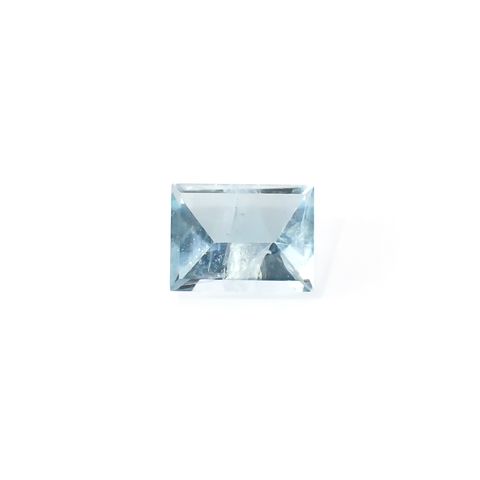 ◇ミラーカット◇アクアマリン モザンビーク産 1.52ct / 8.5x6.5mm前後 [240226102]