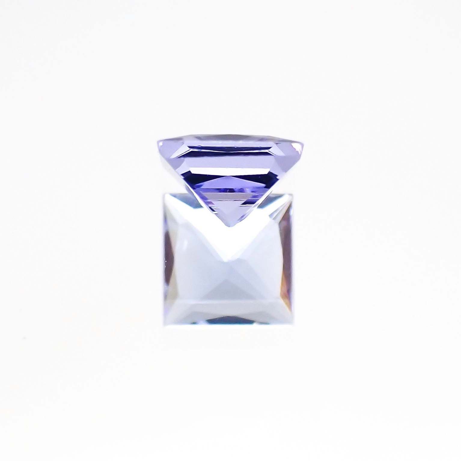 ◇プリンセスカット◇タンザナイト(宝石名タンザナイト)タンザニア産 0.38ct 識別済[230723013]4.3x4.3mm前後