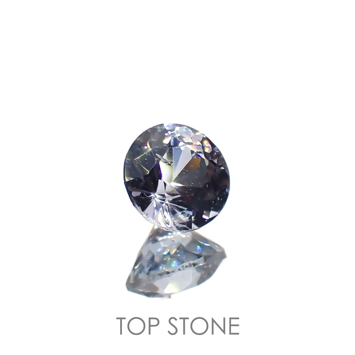 グレイッシュブルースピネル(宝石名スピネル)ビルマ/マダガスカル産 0.35ct 識別済[221219499]4.1x4.1mm前後