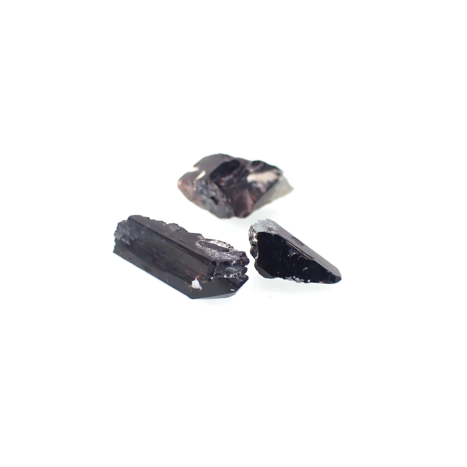 ネプチュナイト 原石 3個セット アメリカ・カリフォルニア州産 7.66ct(3pcs合計)[230622309]9.0-15.0x3.6-10.7mm前後