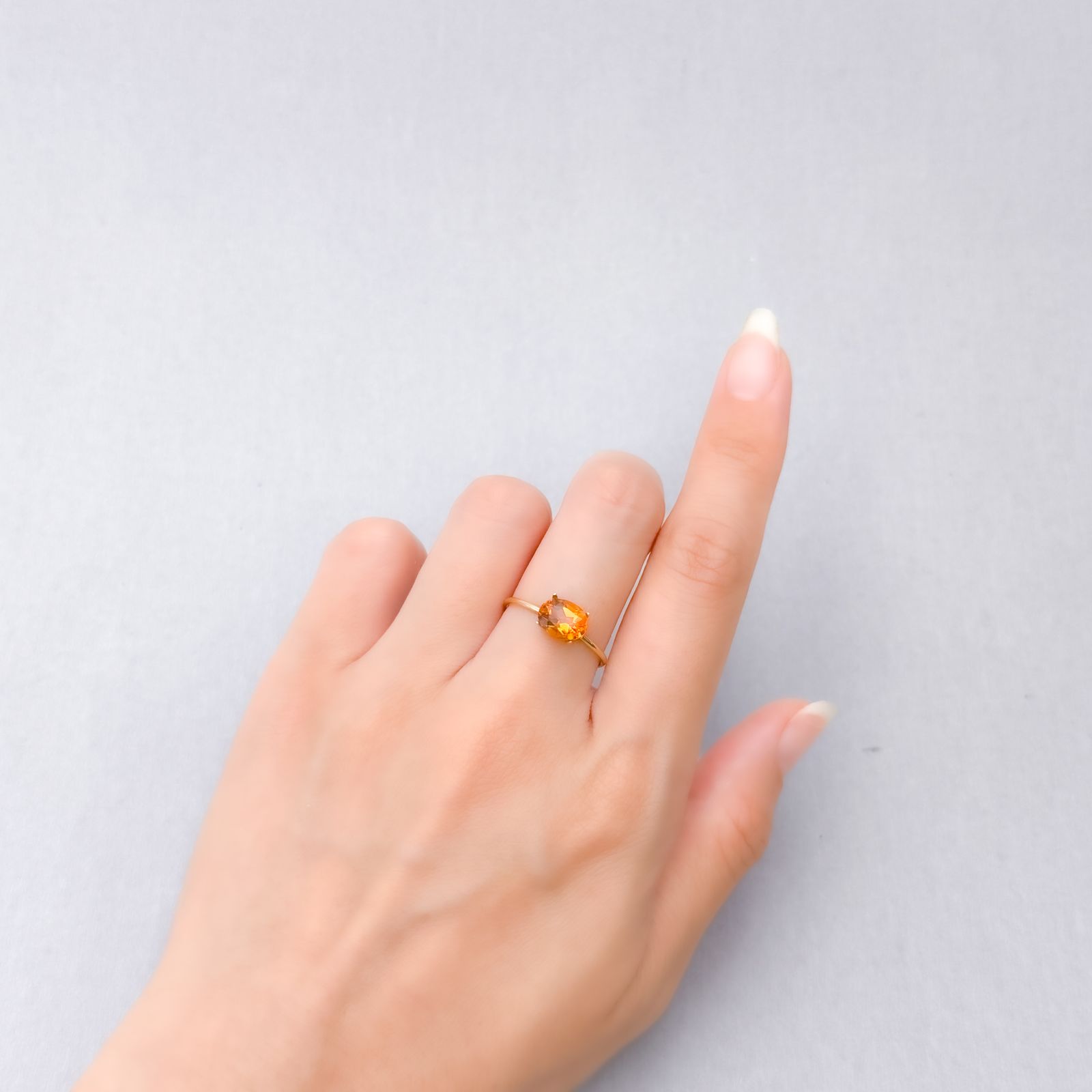 マデイラシトリン ブラジル・ミナスジェライス州産 1.21ct [250630580]8x6.1mm前後