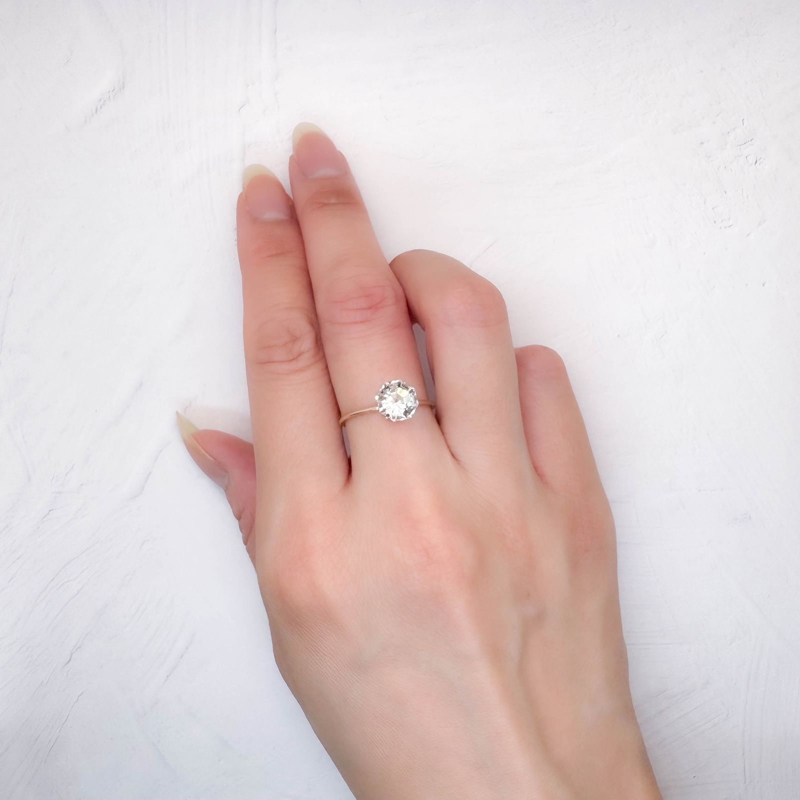 ◇オクタゴンカット◇レムリアンシードクリスタル(保証シール付き) ブラジル産 1.56ct / 7.2x7.1mm前後 [250730861]