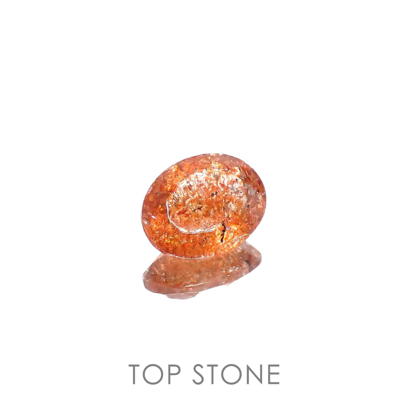 イリュージョンサンストーン(宝石名フェルドスパー)タンザニア産 2.21ct 識別済[230120115]10x7.9mm前後
