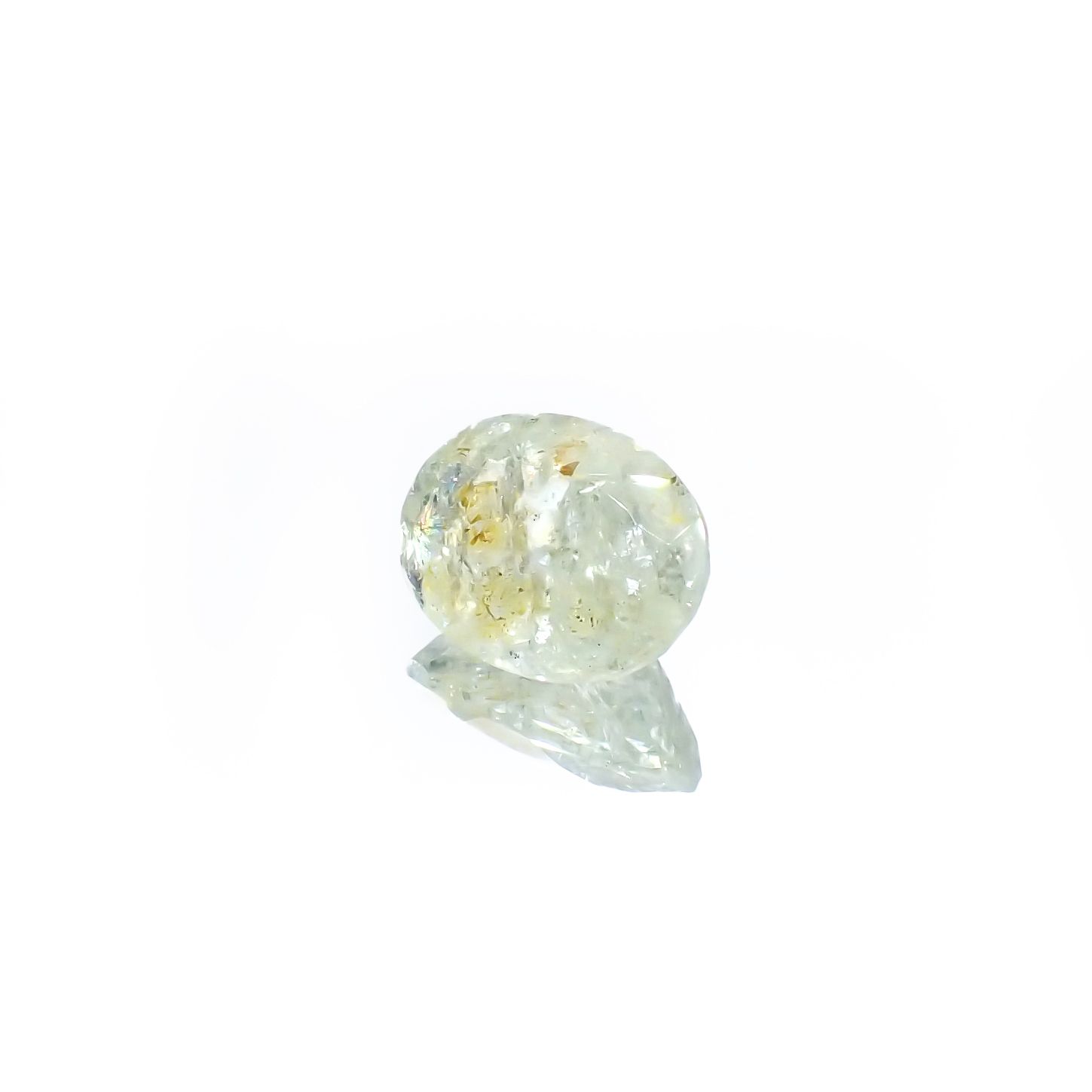 オーロラアクアマリン ブラジル産 4.55ct[240226059]12.7x9.7mm前後