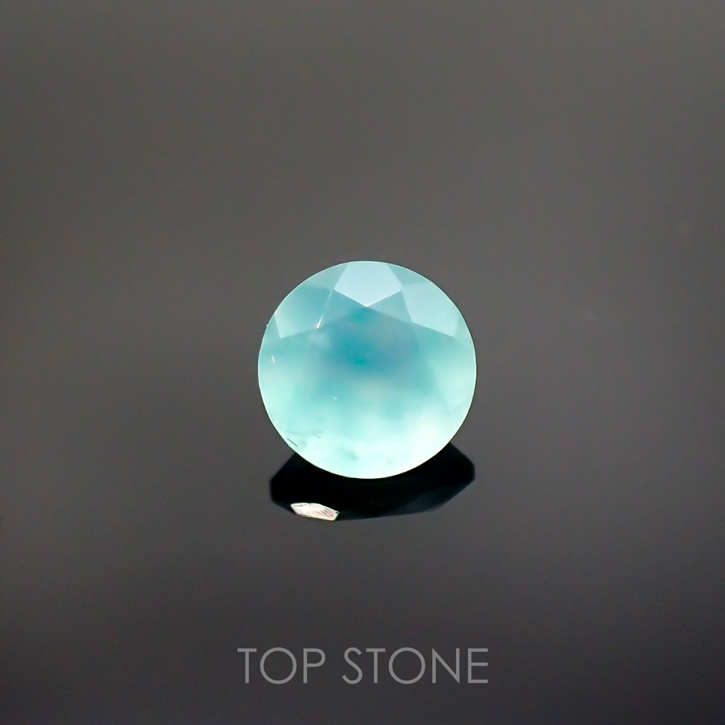 アクアプレーズ(宝石名ブルー グリーン・カルセドニー) 南アフリカ産 0.80ct 識別済[210912342]6.2×6.2mm前後