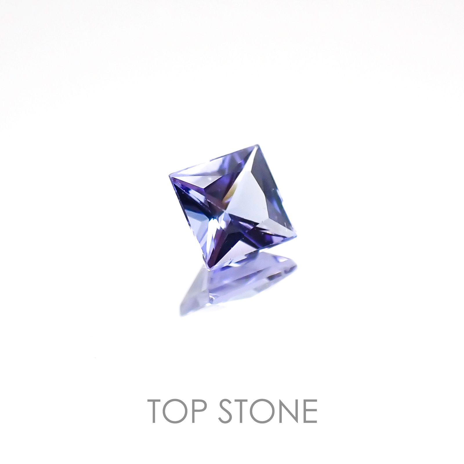 ◇プリンセスカット◇タンザナイト(宝石名タンザナイト) タンザニア産 0.41ct 識別済[20117203]4.3×4.3mm前後