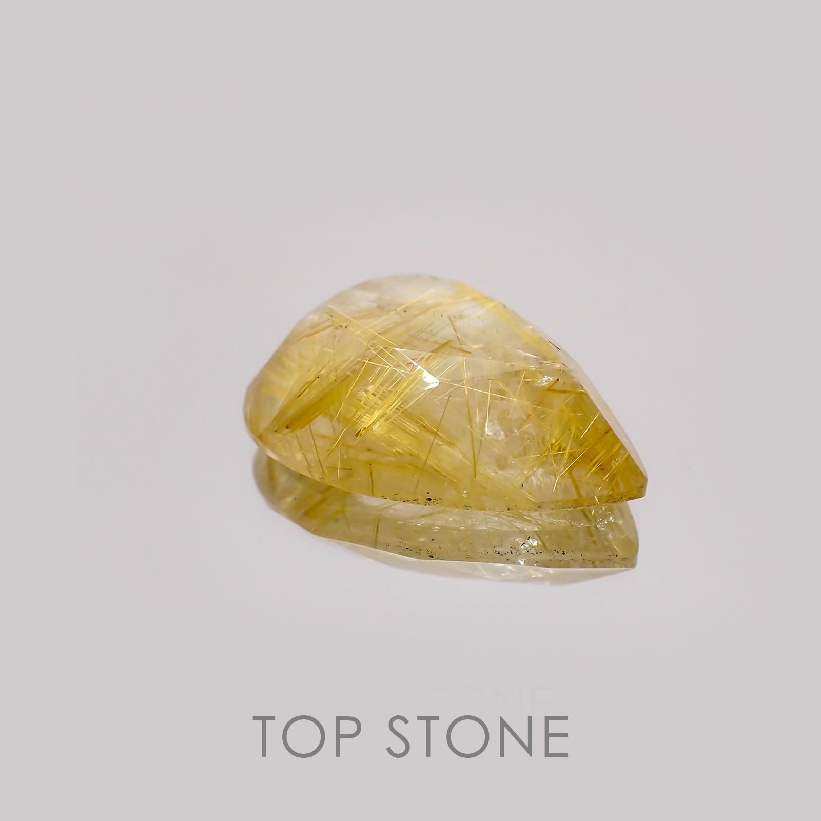 ルチルクォーツ(宝石名ルチルレイテッド・クォーツ) ブラジル産 21.16ct 識別済[21019132]24.2×18.1mm前後