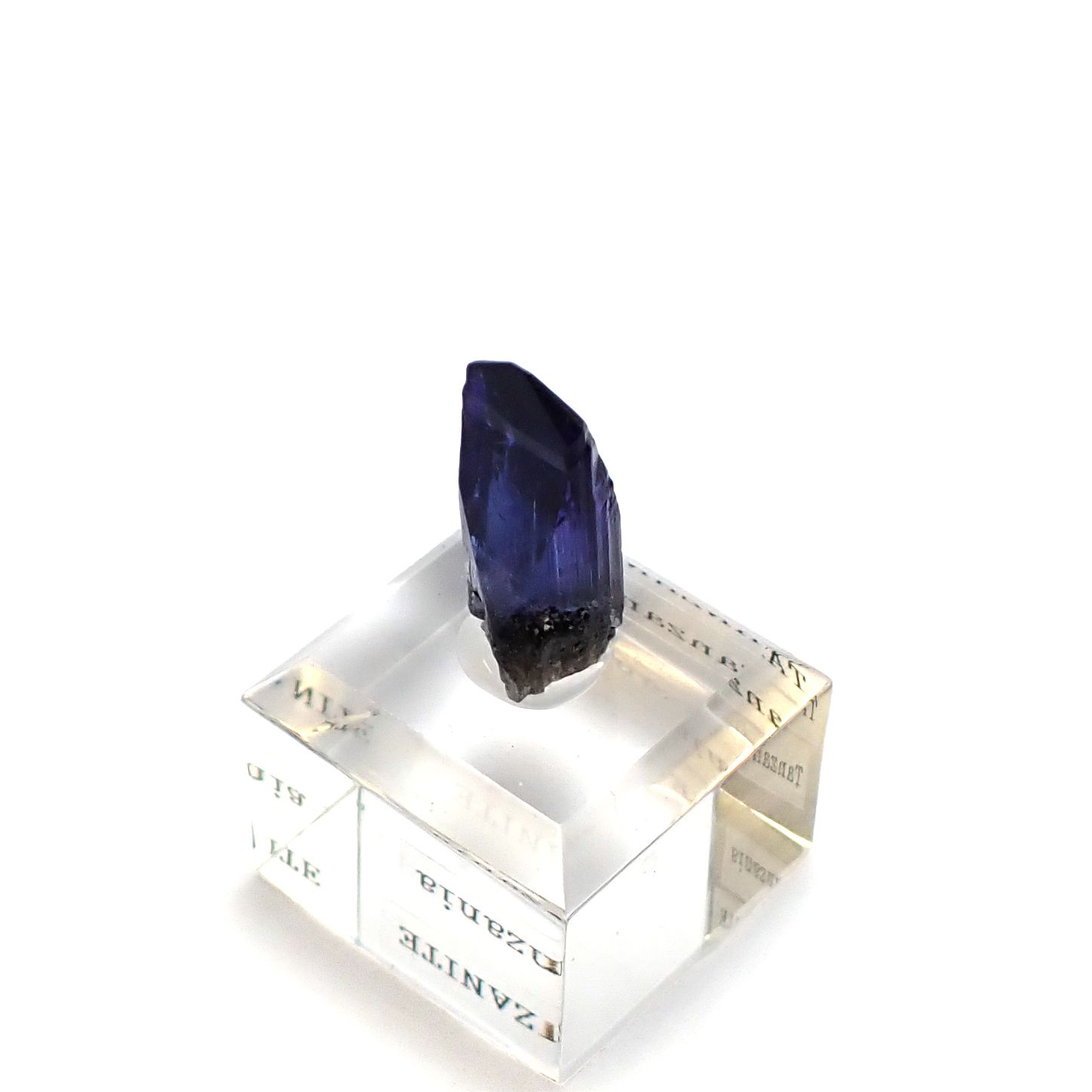 タンザナイト原石 タンザニア産 アクリル台座付き 13.40ct(2.68g) / 6.9x8.2x23.5mm前後 [260632367]
