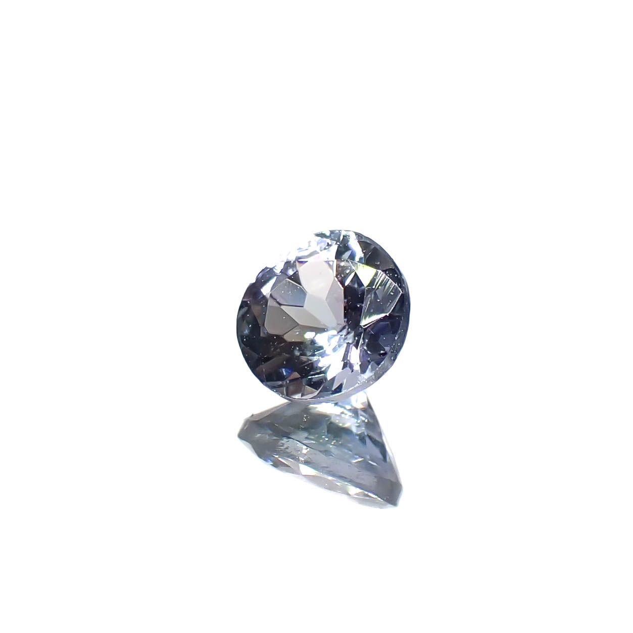 バイカラータンザナイト(宝石名ゾイサイト)タンザニア産 0.41ct 識別済[240828602]4.6x4.6mm前後