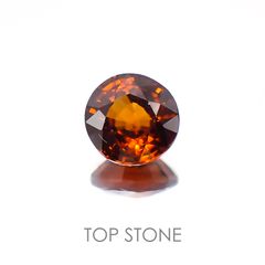オレンジジルコン スリランカ,カンボジア産 ルース 1.52ct[20118076]6.6×6.6mm前後