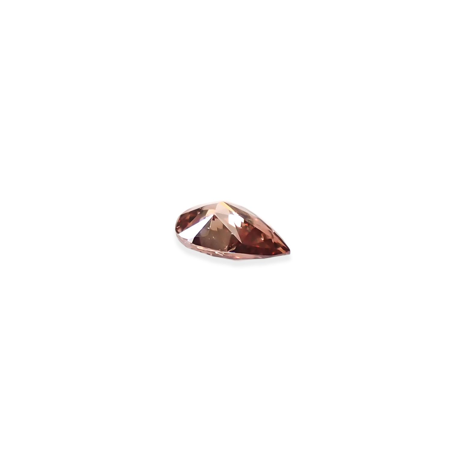 ピンクダイヤモンド(宝石名ダイアモンド SI-2/FANCY DEEP BROWNISH PINK) 0.058ct ソ付(AGT)[250129706]3.29x2.04mm前後