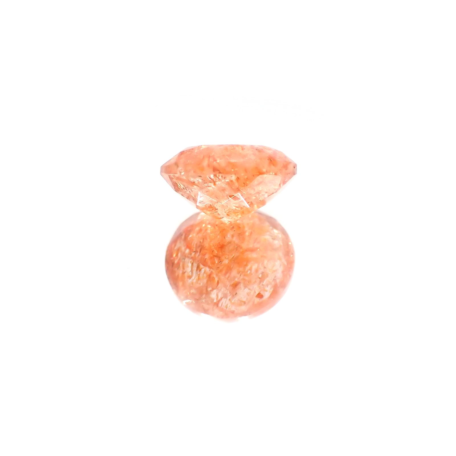 イリュージョンサンストーン(宝石名オリゴクレース)タンザニア産 1.8ct 識別済[250113873]8.1x8.1mm前後