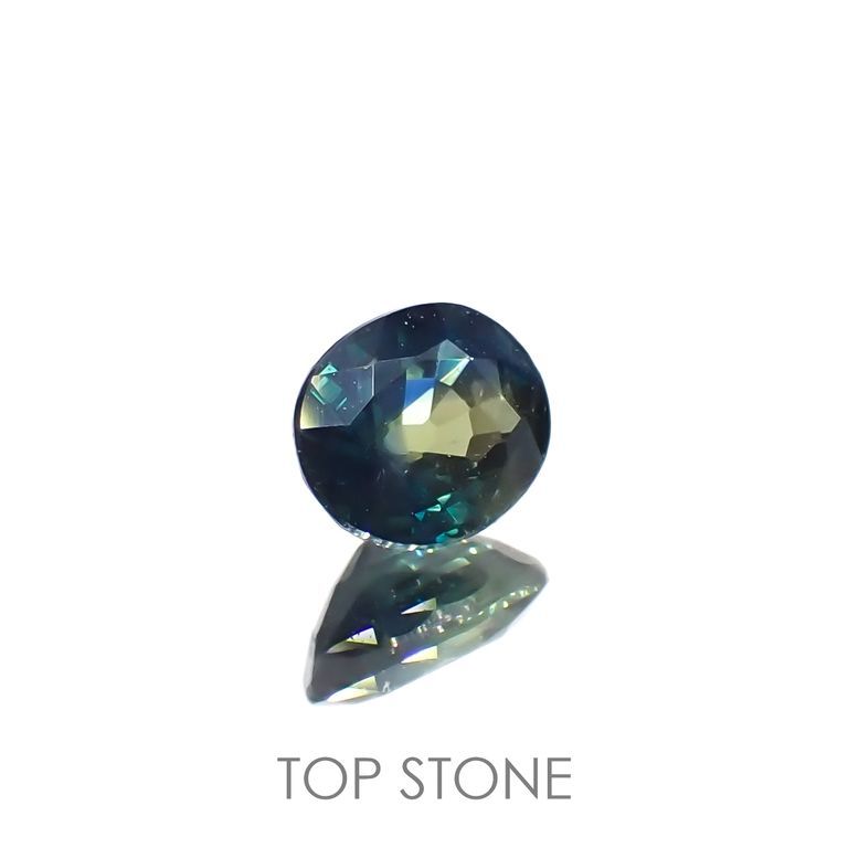 バイカラーサファイア マダガスカル/オーストラリア産 0.48ct[221018231]4.8x3.9mm前後