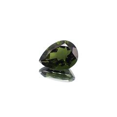 <ランダムセレクト1個販売> モルダバイト(宝石名モルダバイト) ペアシェイプカット 発見地：旧チェコスロバキア 7.00ct前後 識別済[20073976]16×12mm前後