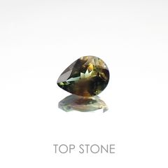 ゴールドシーンサファイア 非加熱(宝石名シーン・サファイア) ケニア産 0.652ct ソ付(彩珠)[20107118]6.2×4.7mm前後