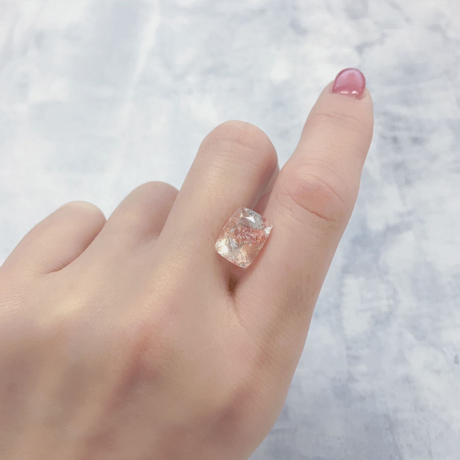 オーロラクォーツ ブラジル・ミナスジェライス産 4.63ct[220114377]11.6x9.3mm前後