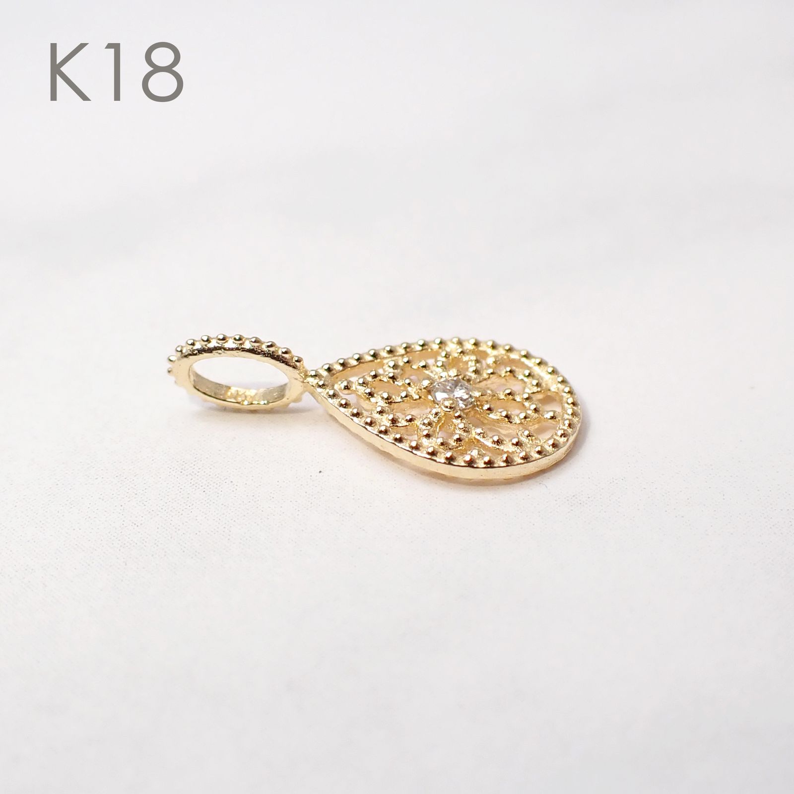 ◇K18/K10 Beata（ビィータ）◇ティアドロップ [ラッキーチャーム/ペンダントトップ※チェーン別売り]